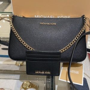 MICHAEL KORS
JST Md Saffiano Leather Crossbody XBody + Card Holder Boxed Set